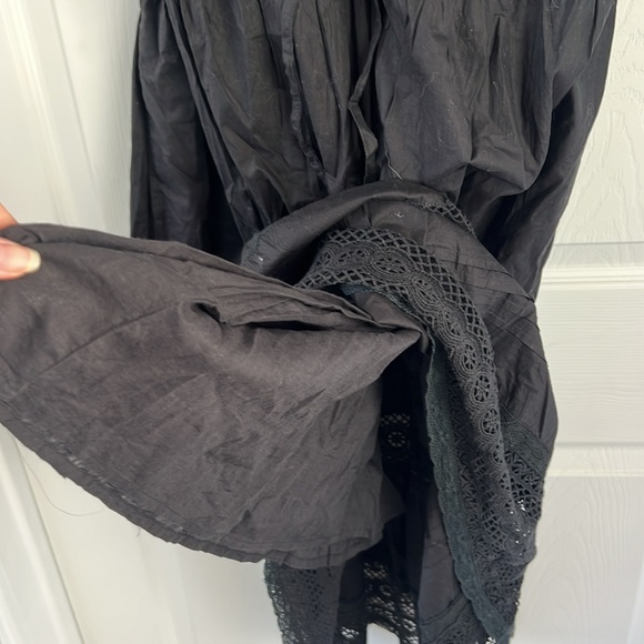 Velvet by Graham & Spencer Andy Short Sleeved Cotton Midi Dress Black S $239 - Picture 8 of 11